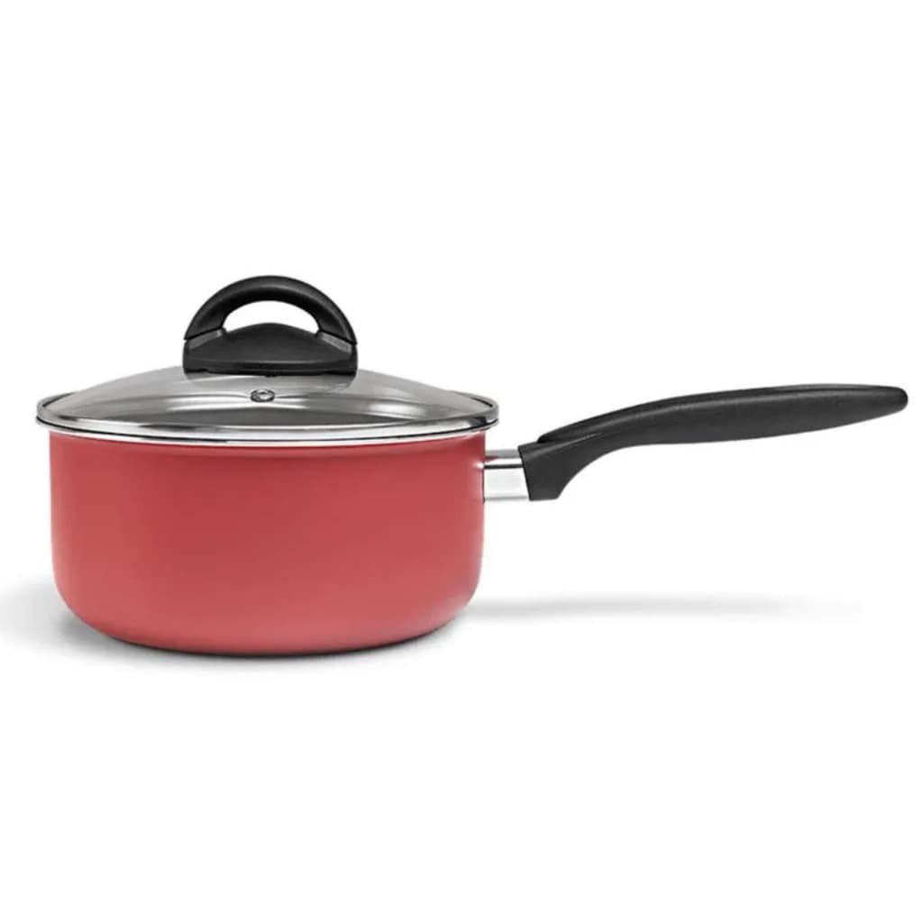 Panela Antiaderente Pro-Flon Com Tampa Linha Chilli 1,9 L - Vermelho Cereja Brinox