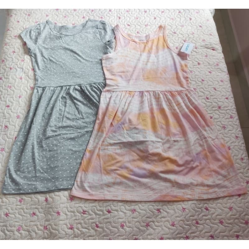 kit 2 vestidos Carter's 100% algodão, 8 anos. Produtos originais com etiqueta, importados dos EUA.