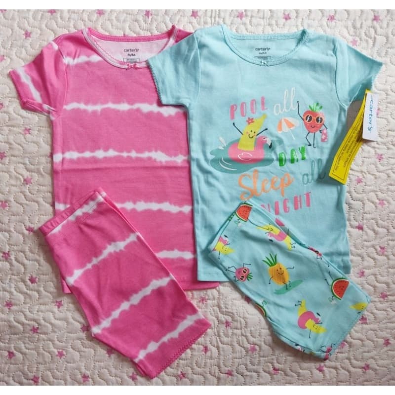 kit pijama 4 peças verão Carter's 3 anos, 100% algodão. IMPORTADO DOS EUA, ORIGINAL COM ETIQUETA!