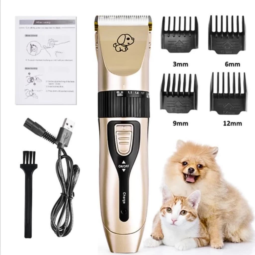 Kit Máquina De Tosar Cachorro Profissional Pet De Corte Cabelo Tosador de Cães Pet