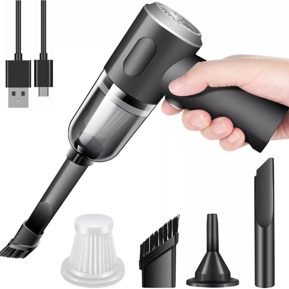 Aspirador De Pó Usb Portátil Completo Linha Premium Carro E Casa 2000mAh