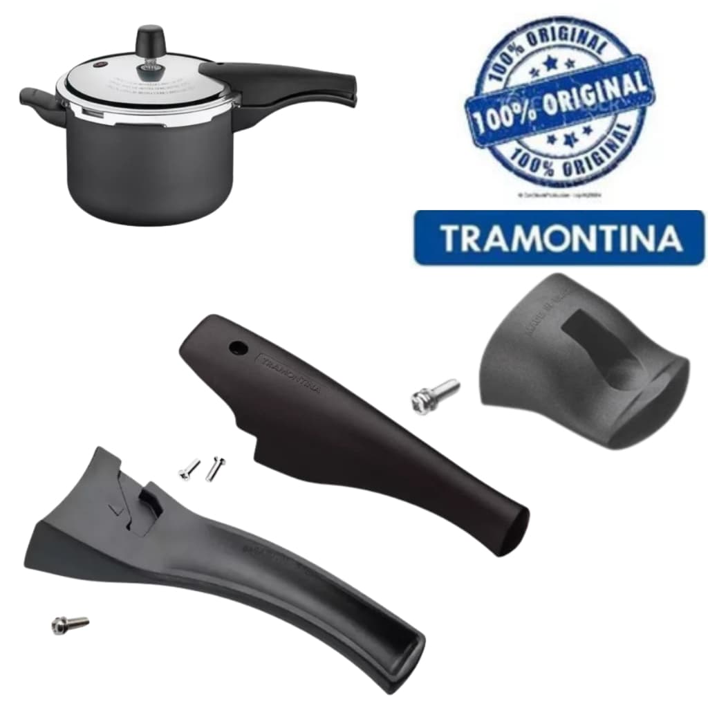 Kit Reparo 3 Pçs Cabo Superior + Inferior + Alça Original Panela De Pressão Tramontina Vancouver