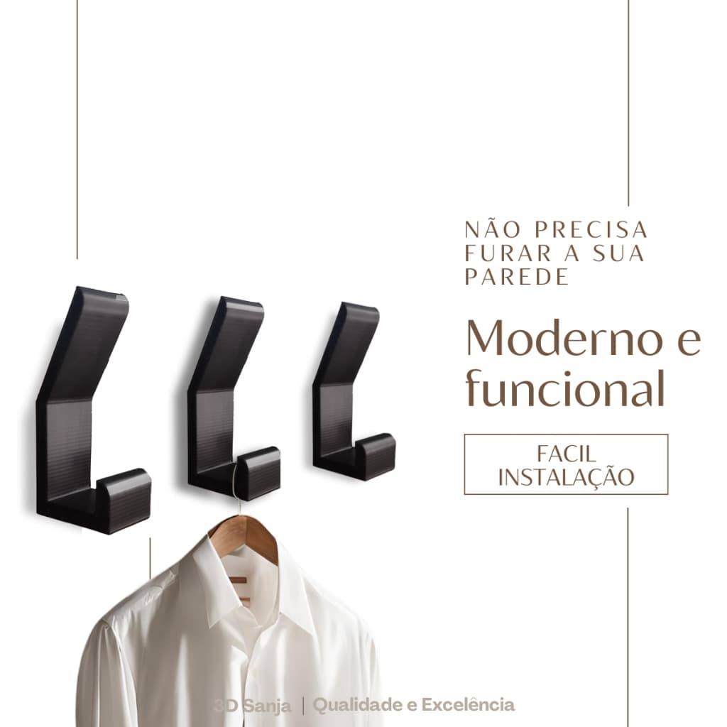Kit gancho Suporte para pendurar Toalha Pano Bolsas Roupas Multiuso com Fita 3M