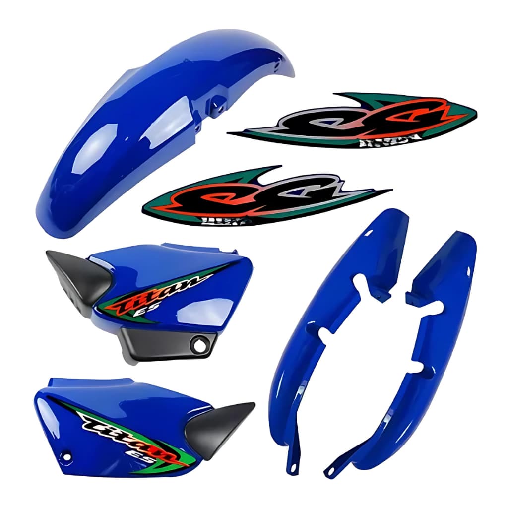 Kit Carenagem Cg Titan 125 Azul 2000 2001 2002 2003 2004 + Adesivos
