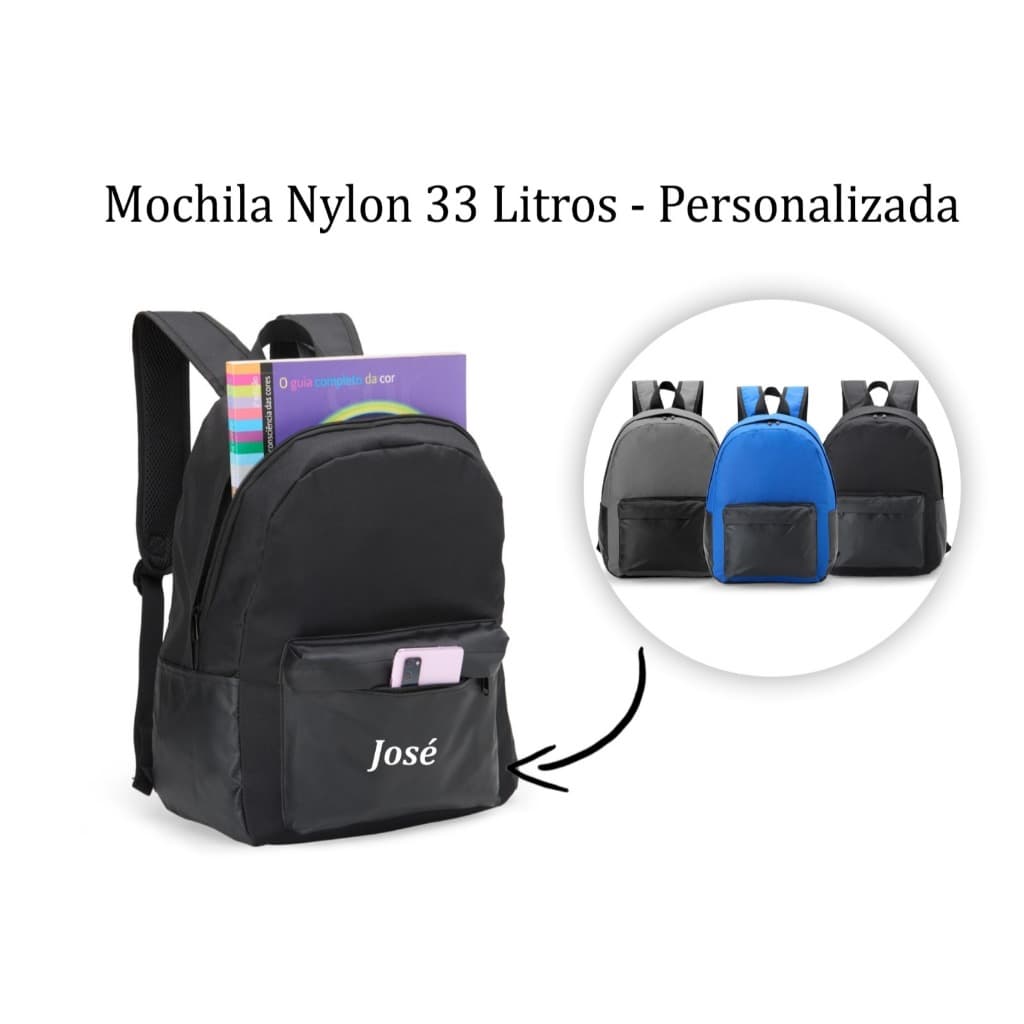 Mochila Nylon 33 Litros personalizada como desejar