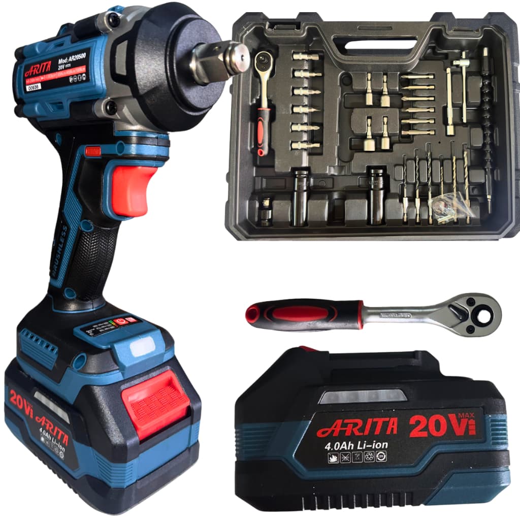 Chave De Impacto Brushless A Bateria Com Maleta Arita Cor Azul-petróleo Frequência 60hz