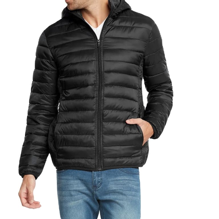 jaqueta Puffer Matelassê Masculina Capuz Removivel