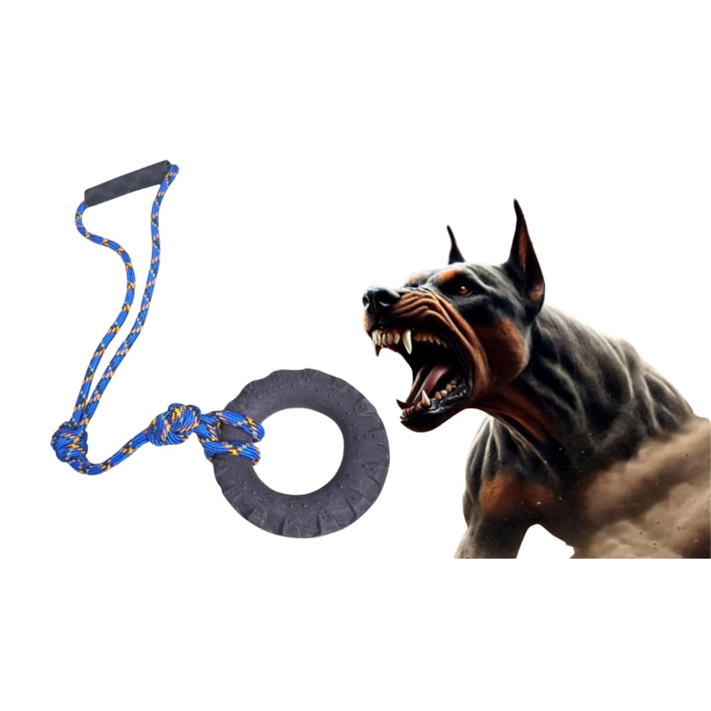 Puxador Corda C/ Pneu G Para Cães de Médio e Grande Porte