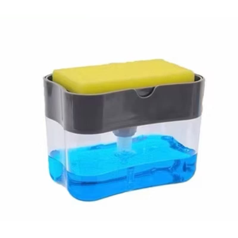 Dispensador  Para Detergente Dispenser  Sabao 2x1 Detergente Suporte Porta Bucha Esponja Limpeza