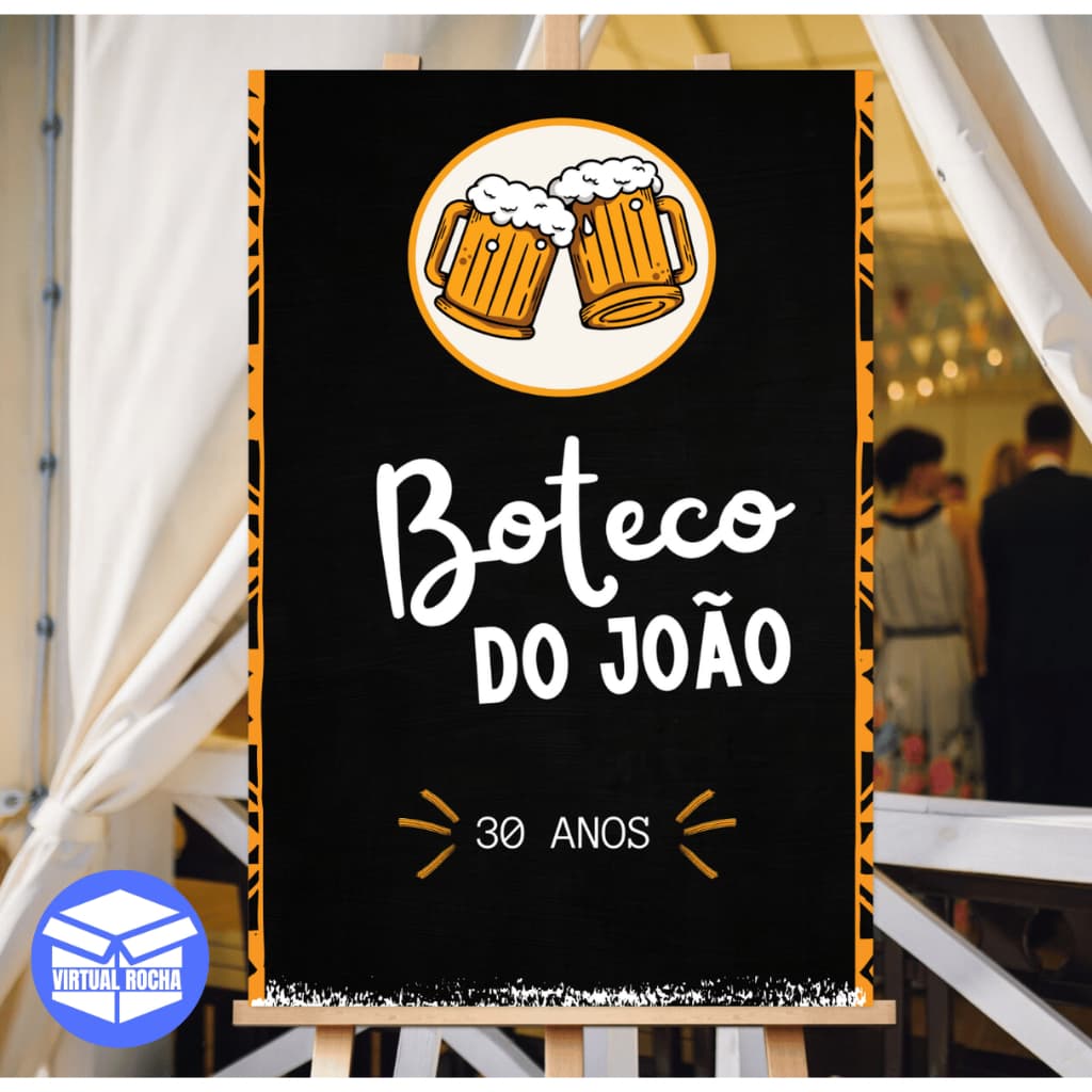 Quadro Decorativo Aniversário 30 Anos Boteco Cerveja MDF