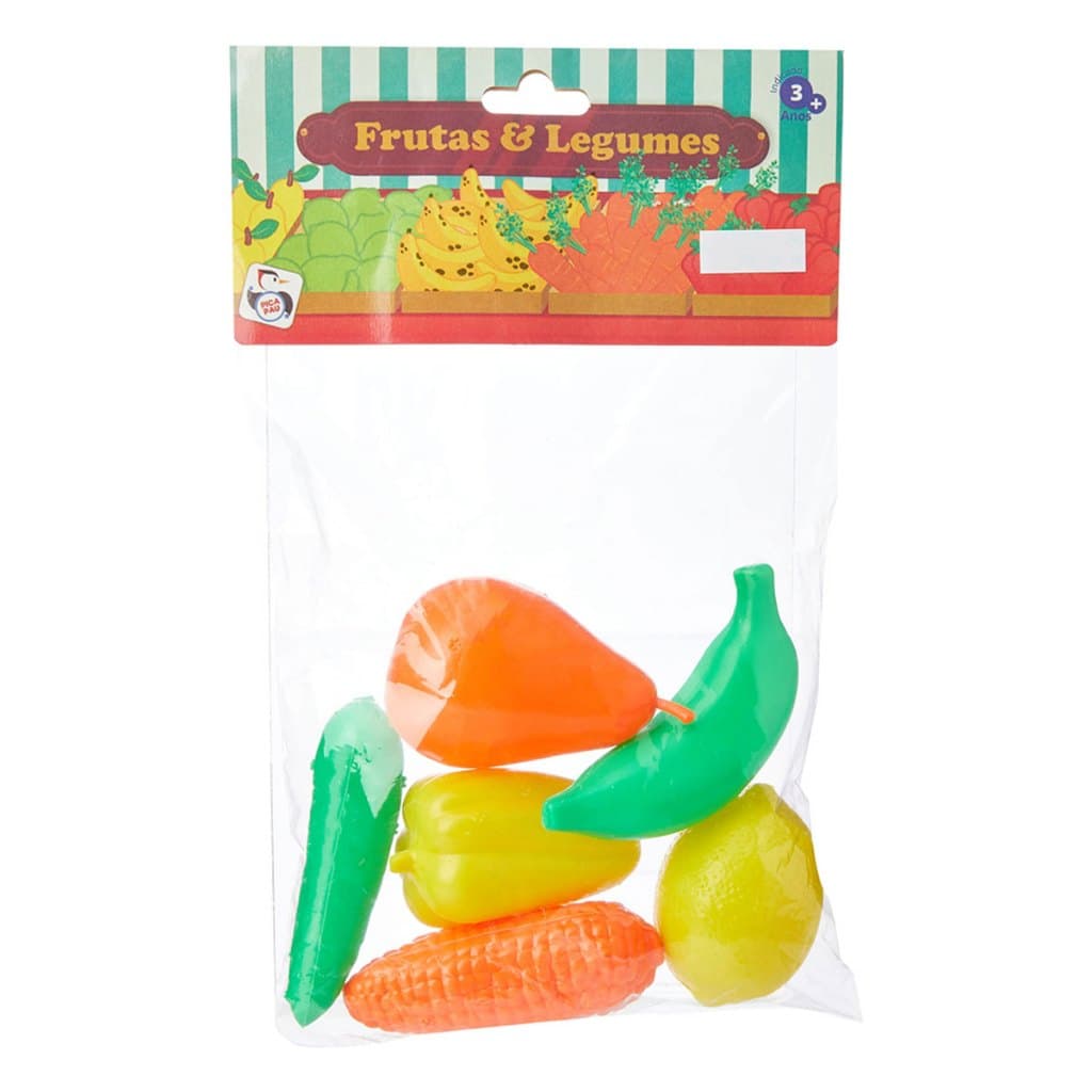 FRUTAS E LEGUMES COM 6 PEÇAS BRINCADEIRA FAZ DE CONTA - PICA PAU - 681