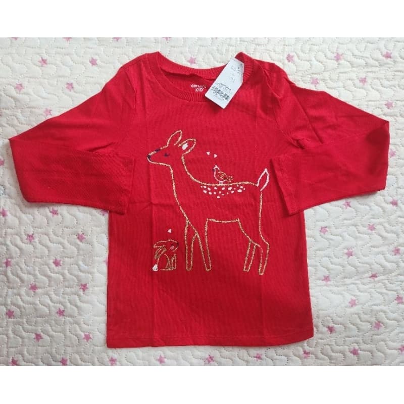 Camiseta Carter's manga longa, 5 anos, 100% algodão. Original, com etiqueta, importada dos EUA!
