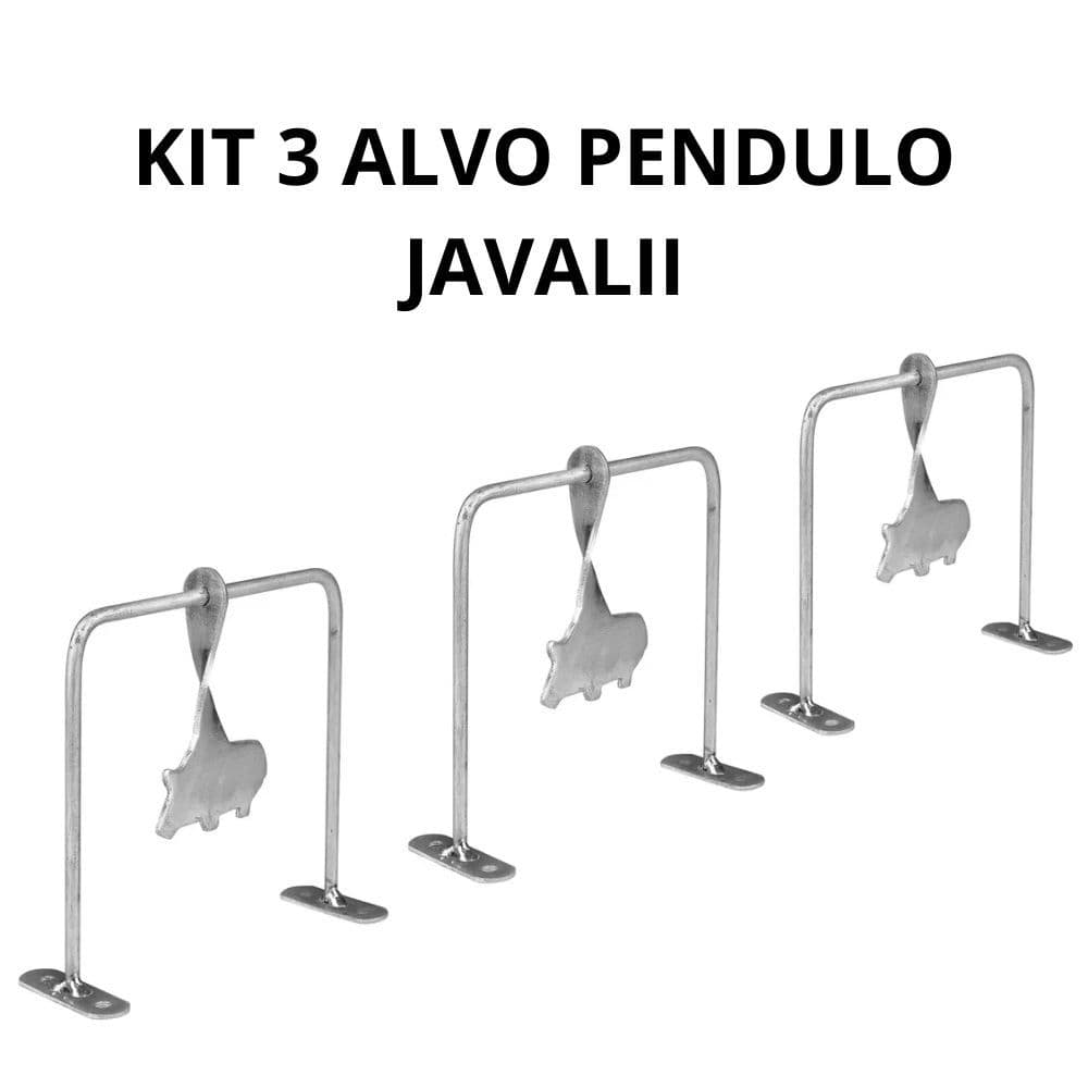 Alvo Pendulo Giratório Javali Kit 3 Unidades - Alvo metal Tiro Esportivo Carabina de Pressão Pistola Airgun Airsoft Co2