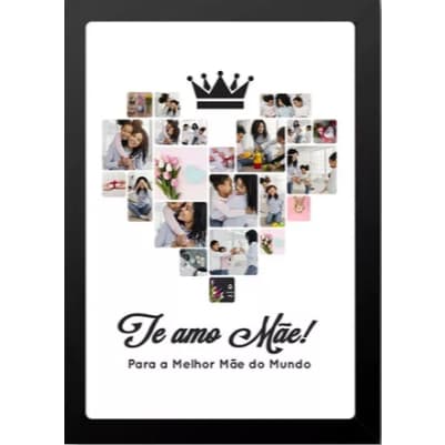 Quadro Decorativo Mosaico De Fotos Presente Dia Das Mães