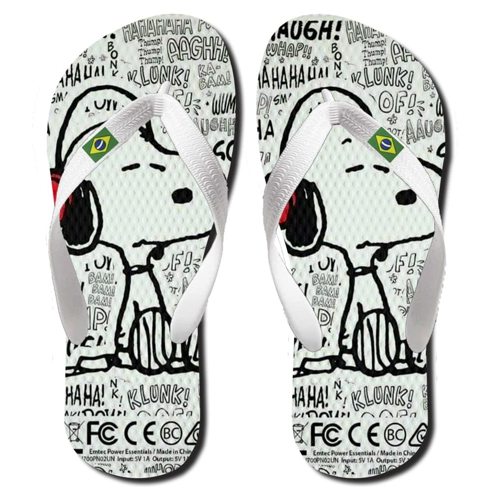 Chinelo Snoopy Desenho Animado Adulto e Infantil Unissex Confortável E Durável Varias Estampas