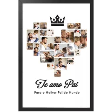 Quadro Personalizado Mosaico De Fotos Presente Dia Dos Pais