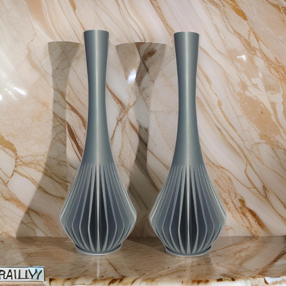 Kit 2 Vasos Grandes Decorativos para  Sala e Mesa Feitos Com Plástico