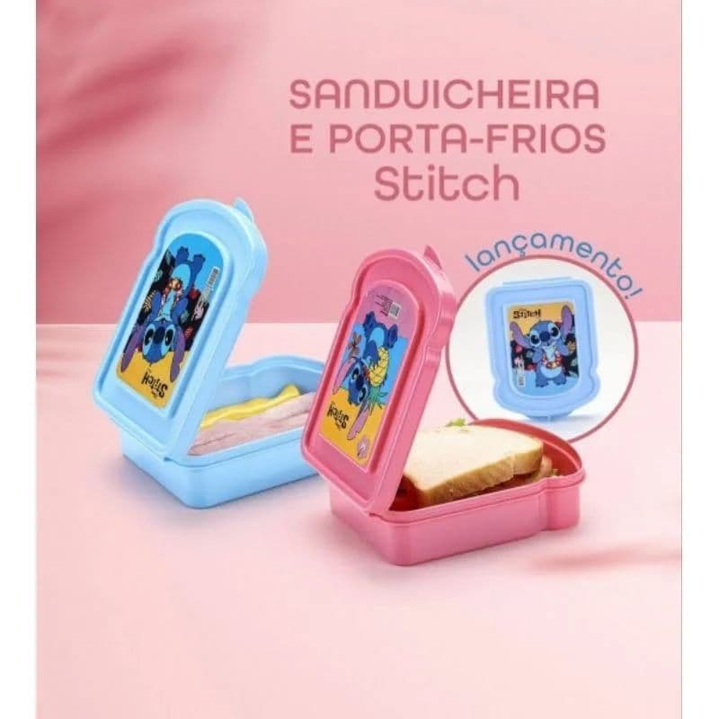 Porta Lanche Sanduicheira Stitch Disney Infantil