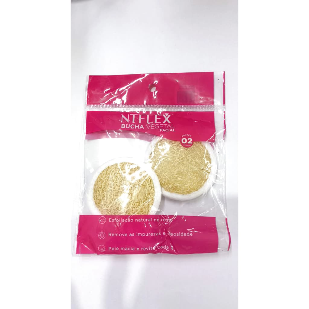 Bucha vegetal facial com 2 unidades