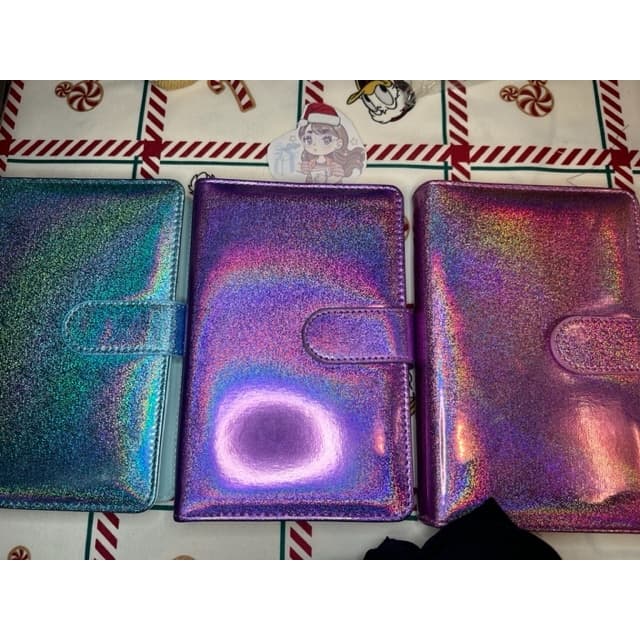 Fichário /binder finaceiro com glitter A6