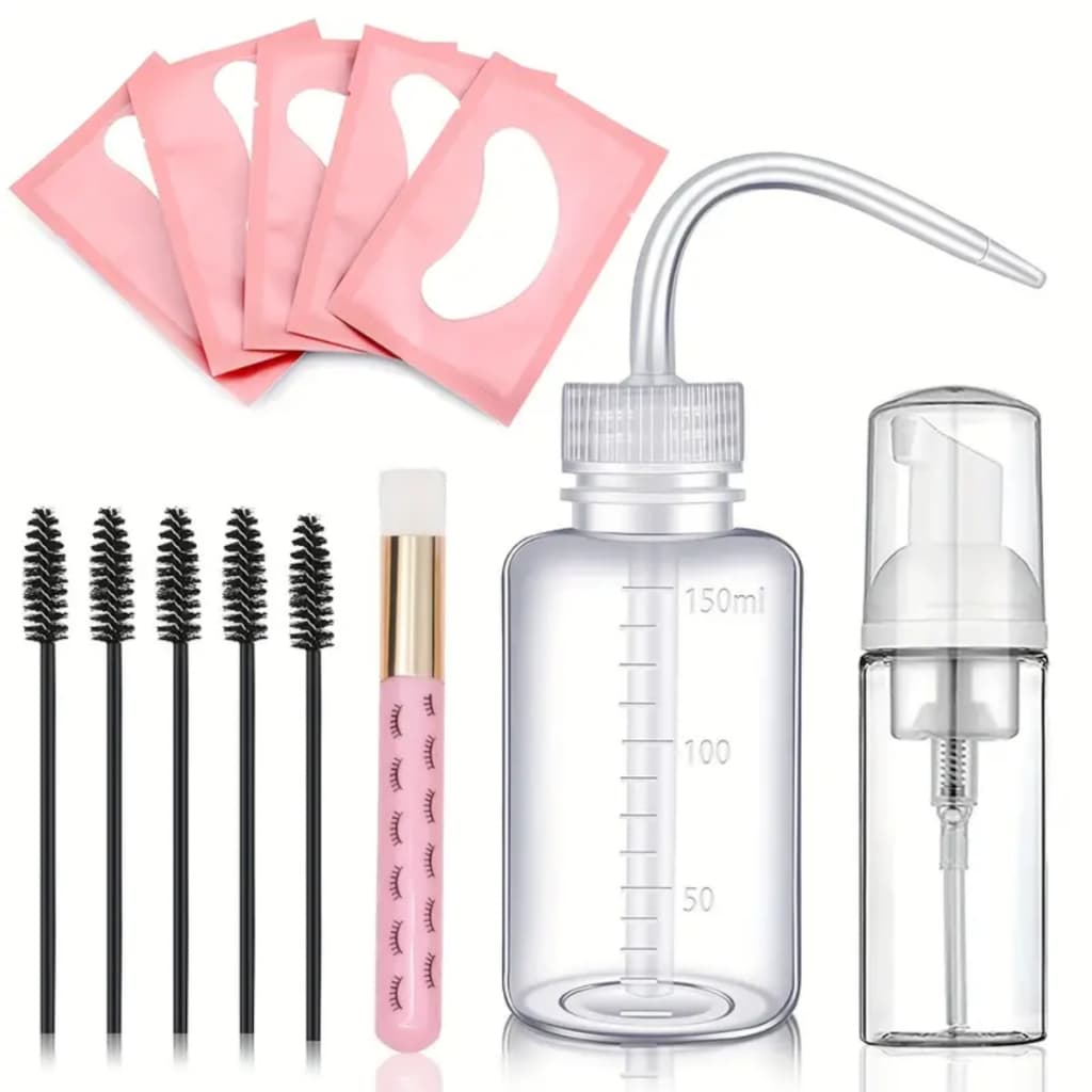 Kit de Limpeza Completo para Extensão de Cílios - Cuidados Profissionais e Higiene Essencial
