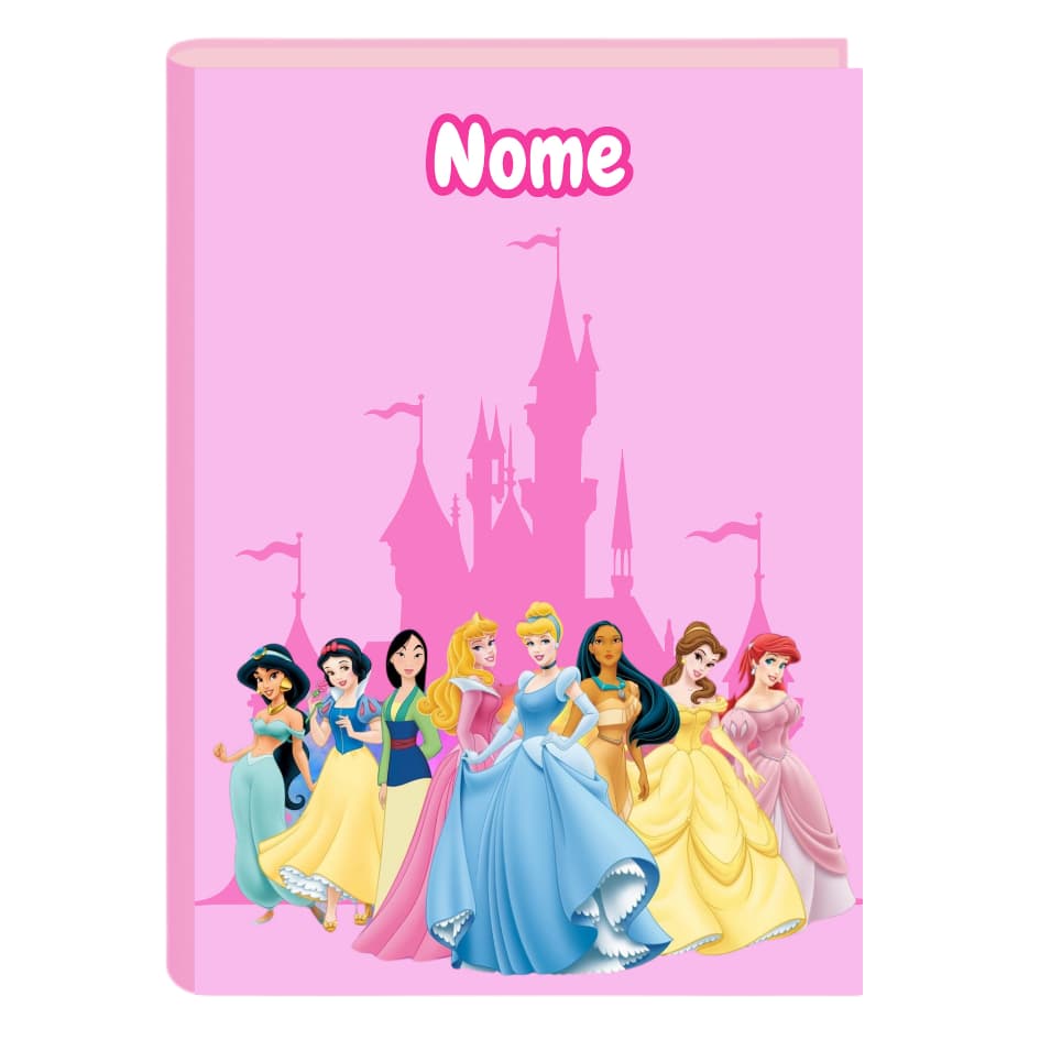 Caderno de Brochura Personalizado PRINCESAS DISNEY - A4 GRANDE