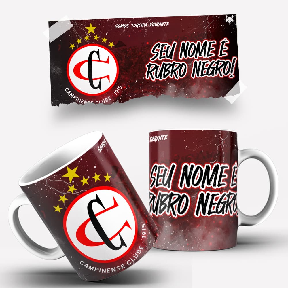 Caneca do Campinense/PB Personalizada Com Seu Nome Caneca Porcelana Premium