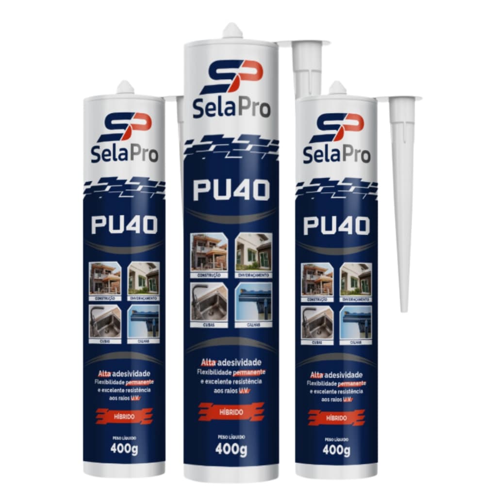 Selante Adesivo Pu 40 Fixa Tudo  Profissional Dilatação 400g Placa Revestimento  400 mL