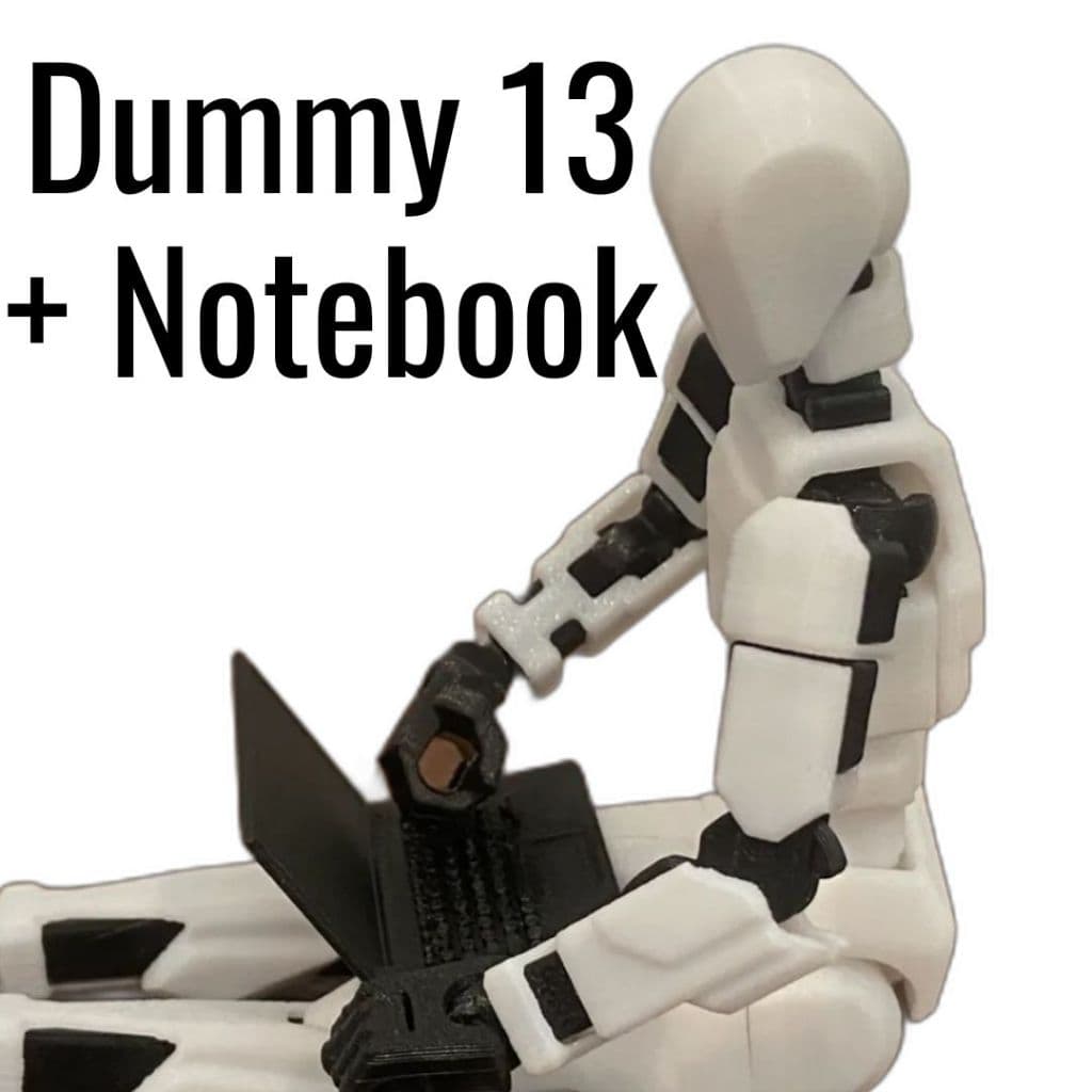 Boneco Dummy 13 GRANDE (20cm) + Notebook -Boneco Articulado Action Figure Educativo