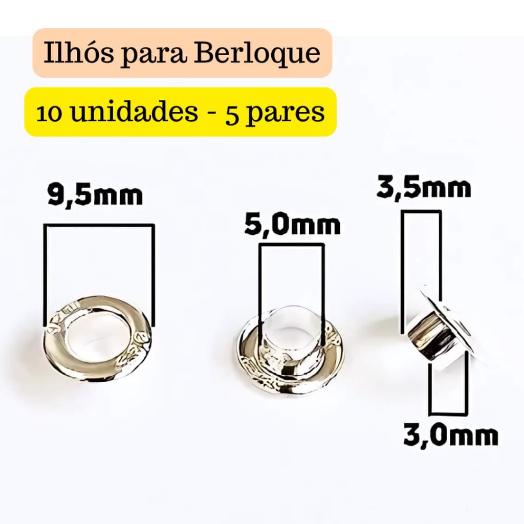 Ilhós para berloque de resina - ÚLTIMAS UNIDADES