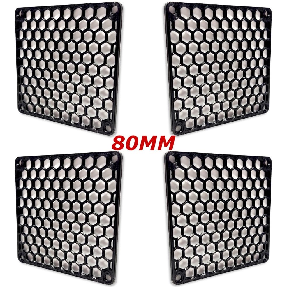 kit 4 Grade Para Fan 80mm Tela de Proteção Cooler Servidor Desktop Vga Fonte e Setup PC Gamer