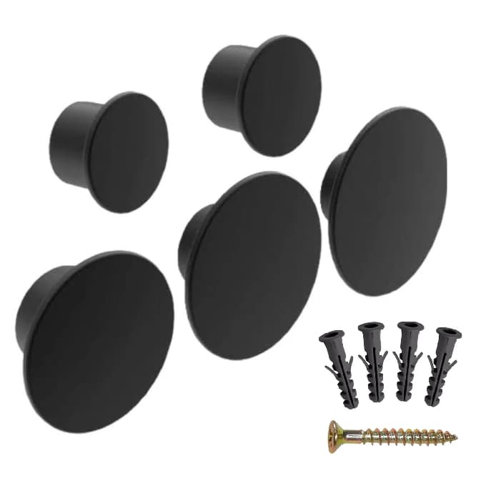 Kit 5 Suporte de Parede Cabideiro Roupa Bolsa Casaco Boné Gancho fixação parafuso