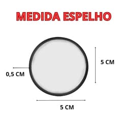 Par de Espelho Retrovisor Carro Moto Convexo Auxiliar Externo Para Pontos Cegos 5cm Universal Olho de Boi Cinoy AP 343