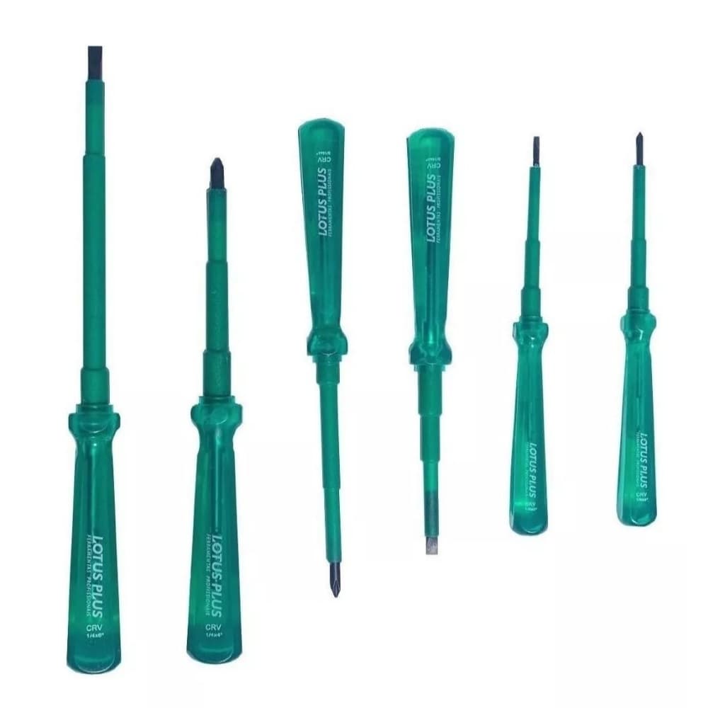 Jogo De Chaves Fenda E Philips Isoladas 1000v 6 Peças Lotus