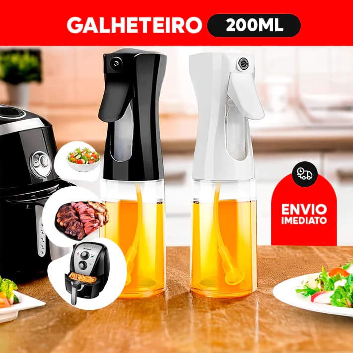 Spray Borrifador 200ML Azeite Vinagre Culinário Pulverizador Galheteiro em Vidro