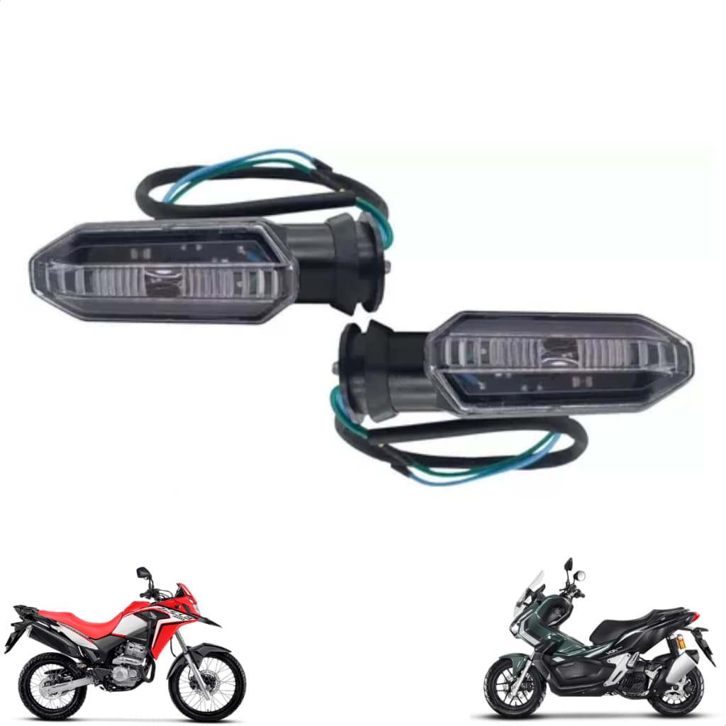 Par de Pisca Seta de Led Xre 300 2020 Original Gvs Cristal 2 Unidades