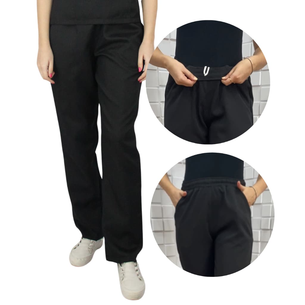 Calça Feminina Slim Scrub Pijama Hospitalar Cirúrgico Uniforme Saúde