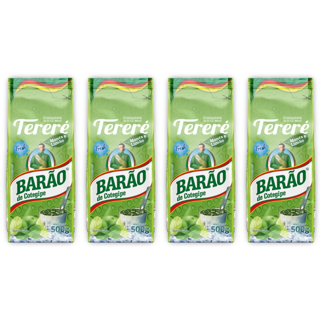 4 TERERÉ MENTA E LIMÃO FRESH BARÃO DE COTEGIPE 500g