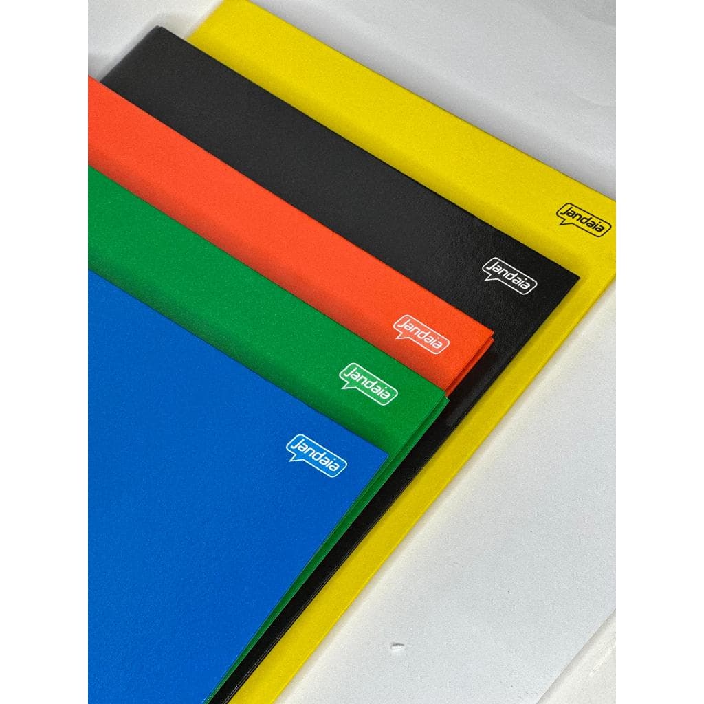 Kit 5 Caderno Brochurao 80 Folhas Capa Dura Grande A4 GRANDE Jandaia BARATO Brochura com pauta