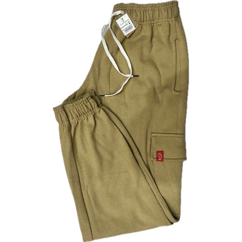 Calça Moleton Cargo Street Wear Masculina Elastico e Cordão Calça Jogger Moleton