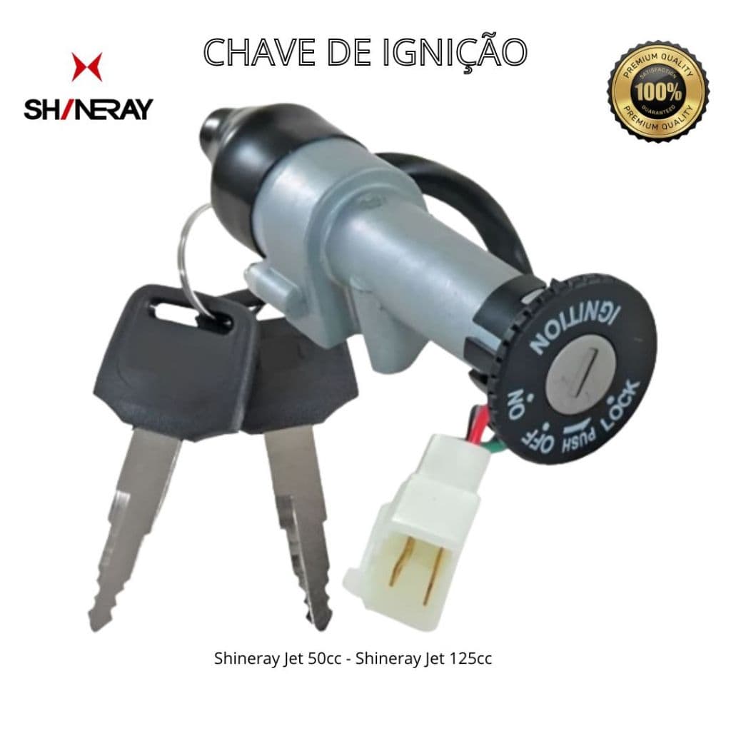 Chave Ignição Shienray Jet 50Cc Jet 125Cc 2013 Até 2018