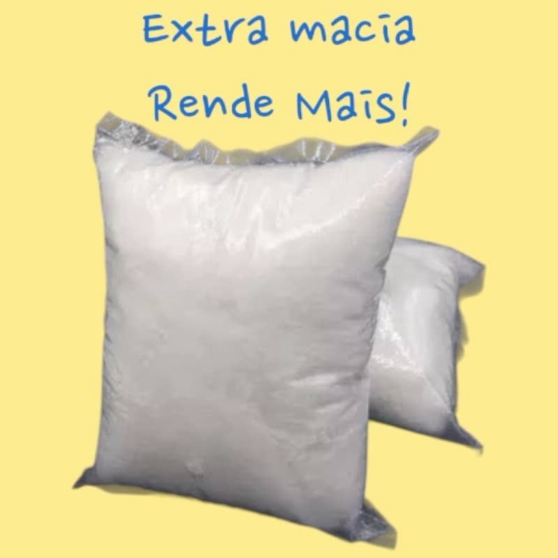 Enchimento fibra Siliconada 1 KG - Clopega P6 Premium - Extra macia Antialérgica