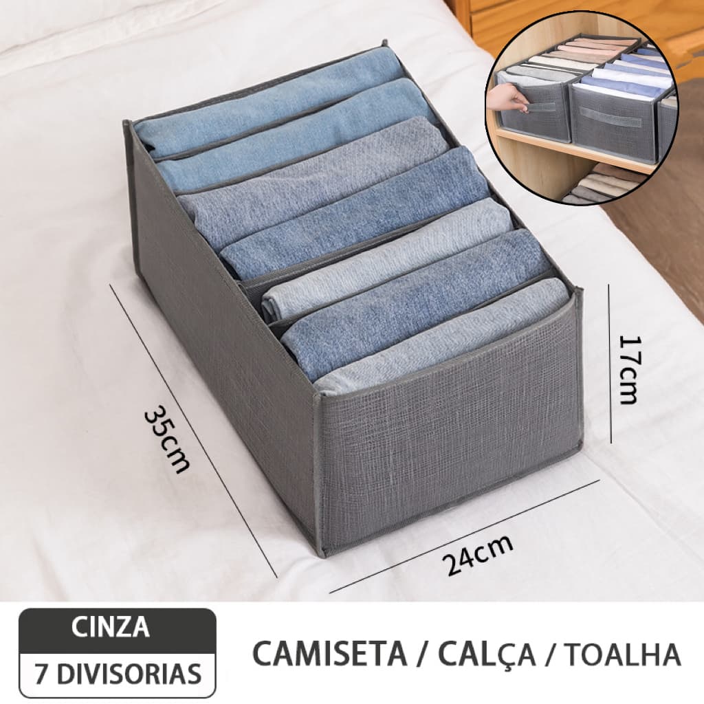 Multiuso Organizador De Gavetas De Jeans Dobráveis/Roupas De Compartimento De Malha Economia Casa