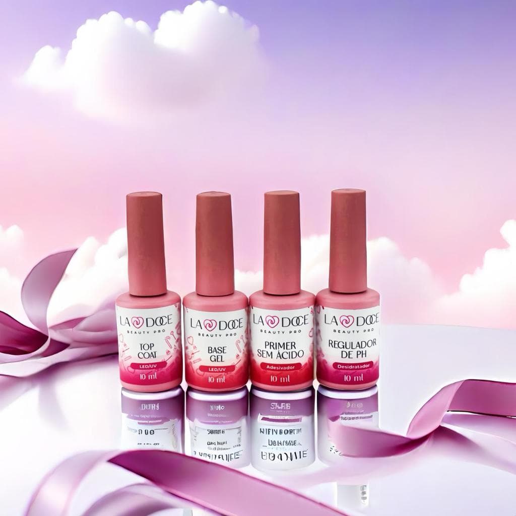Preparadores La Doce Top Coat Base Gel Primer Regulador de Ph Unhas Gel Acrigel