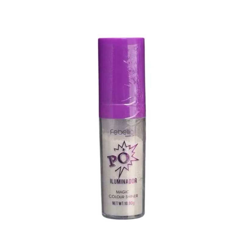 Pó Iluminador Corporal Febella |Brilho Intenso | Toque de Glow | Perfeito para Corpo e Rosto | 30g