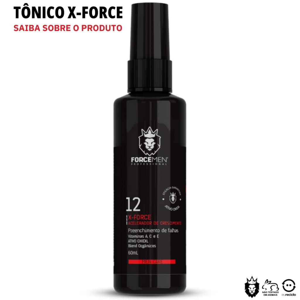 Barba e CabeloTonico X-Force Acelerador de Crescimento Oxidil