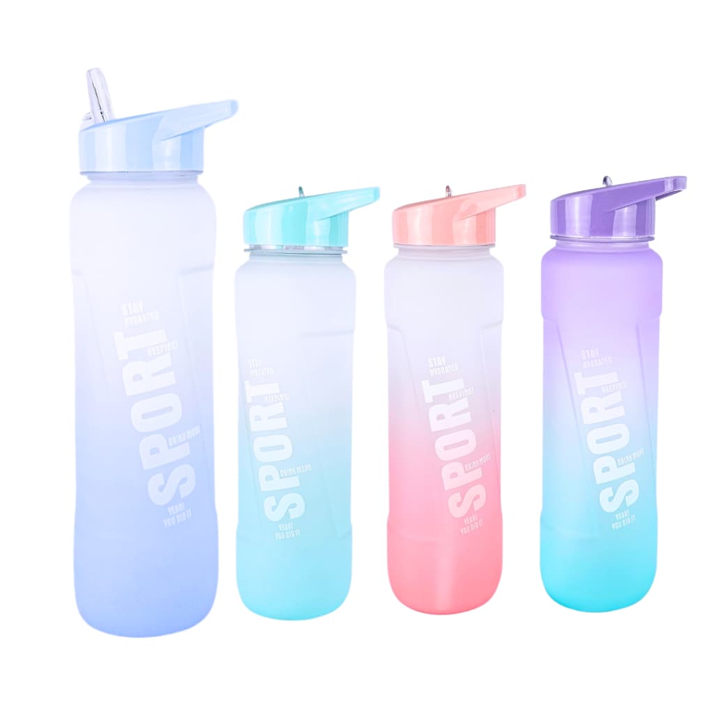 Garrafa Squeeze Plástica com Canudo 800ml Garrafa de Água Academia Escola