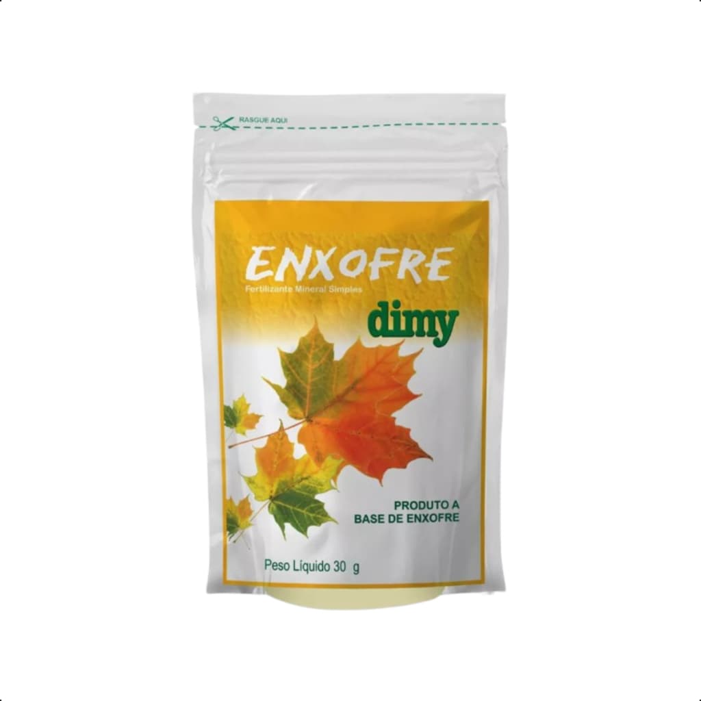 Adubo Fertilizante Fungicida e Acaricida Enxofre Dimy 30g Mineral