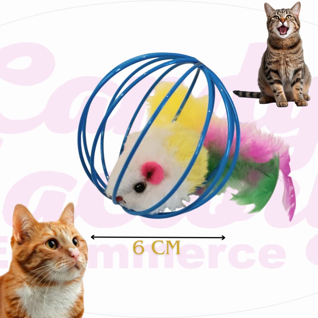 Brinquedo Globo com Ratinho Gato Pet