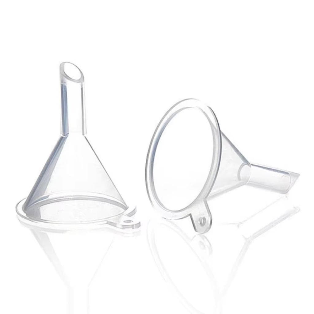 10 Mini Funil Descartável Cantil Perfumes Óleos Aromaterapia Cor Transparente